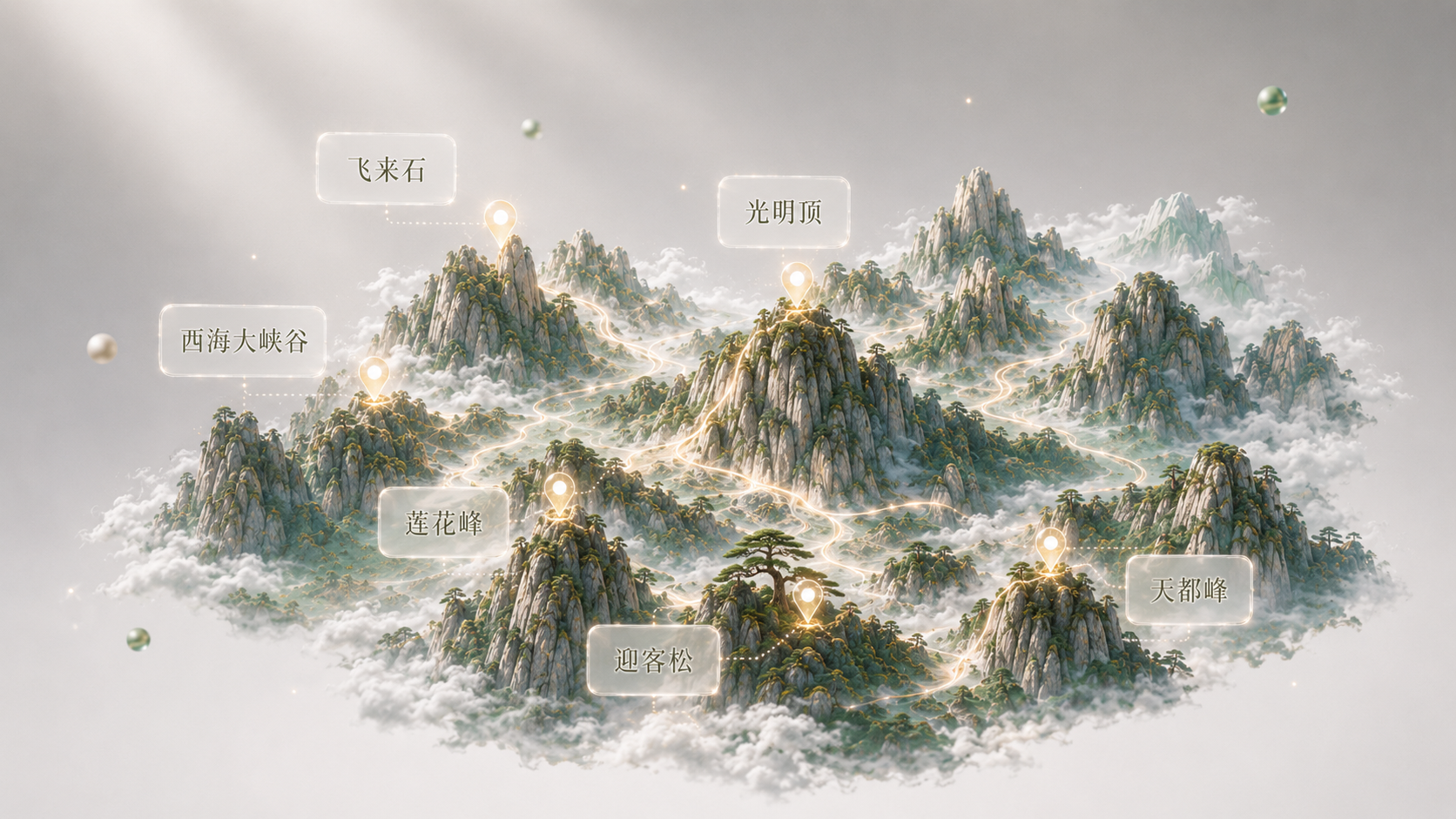 黄山景点探索地图